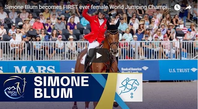 Veja o vídeo da alemã Simone Blum & DSP Alice no WEG