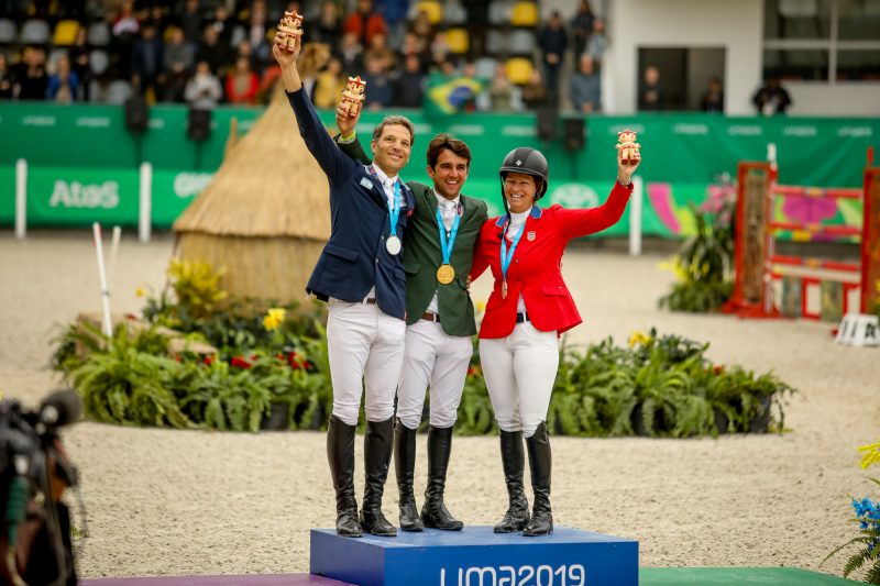 Marlon Zanotelli, ouro, José Maria Larocca, prata, e Elizabeth Madden, bronze (CBH - Luis Ruas)
